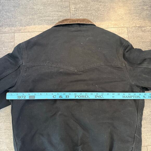 Carhartt J13 BLK Santa Fe Canvas Fleece Lined Jacket XL - Picture 12 of 14